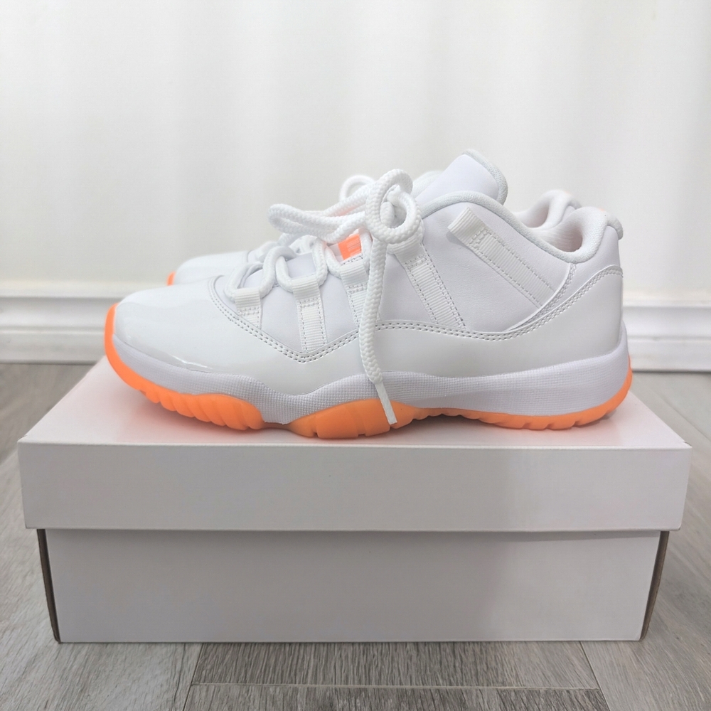 White and Orange Sneakers